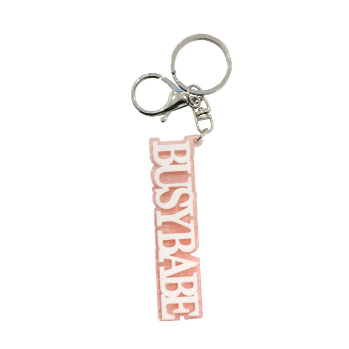 BUSY BABE KEYRING BABY PINK - Entre Reves