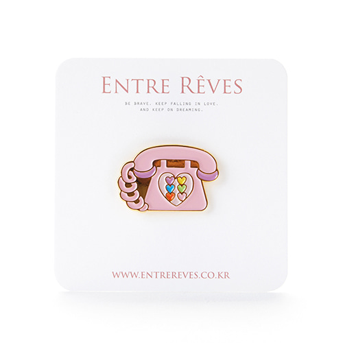 PINK PHONE BADGE - Entre Reves