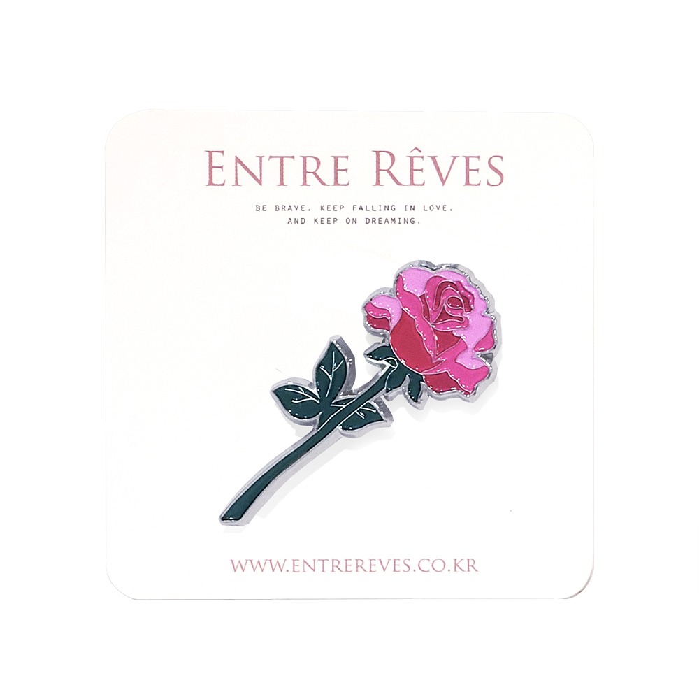 PINK ROSE BADGE - Entre Reves