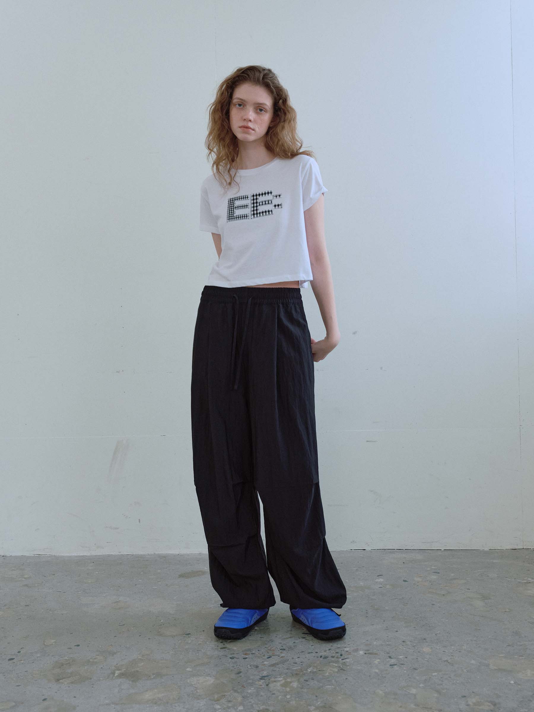 【ENZO BLUES】レイジー ルーズフィット バンディング パンツ 기본 레이아웃 - Light Wide Banding Pants (Black) - ENZO BLUES