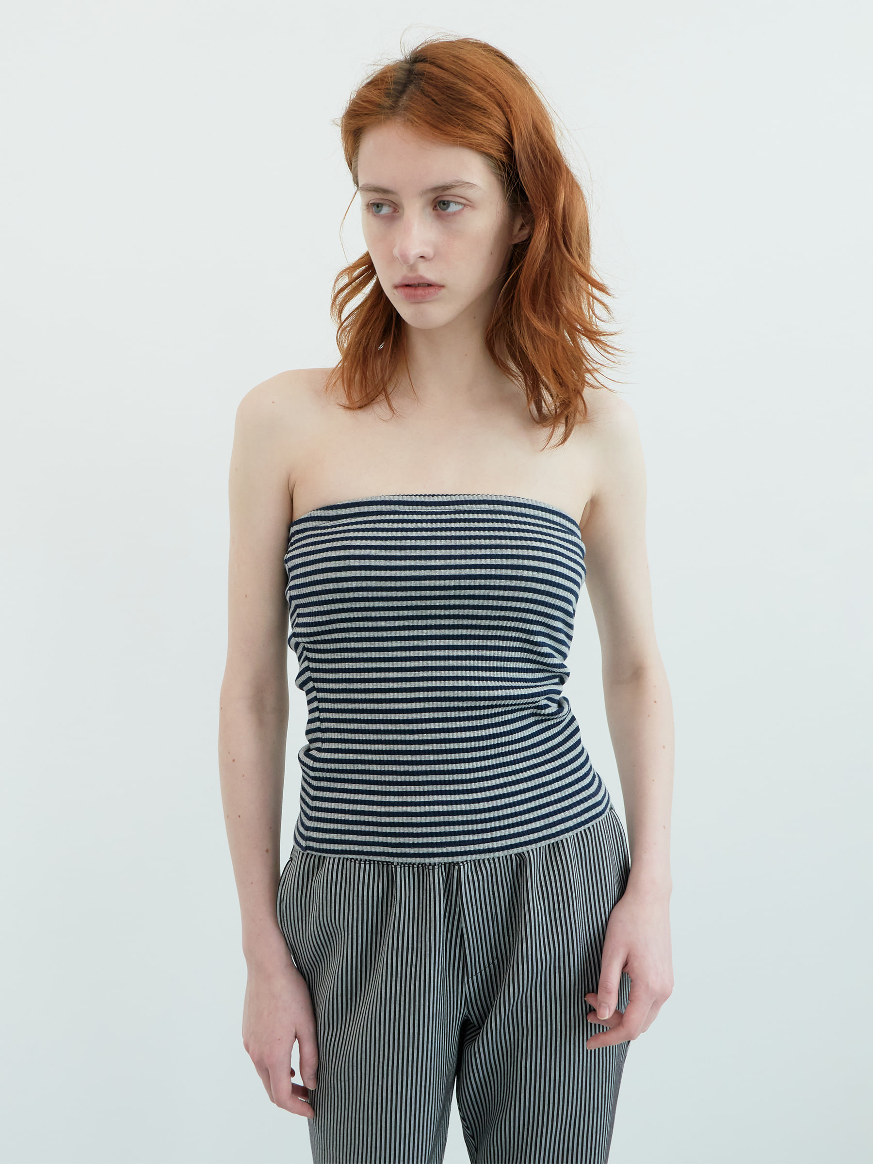 ★ ENZO BLUES★ Striped Tube Top Multi Stripe 253STBTOP000 Basic Layout - Shop - ENZO BLUES
