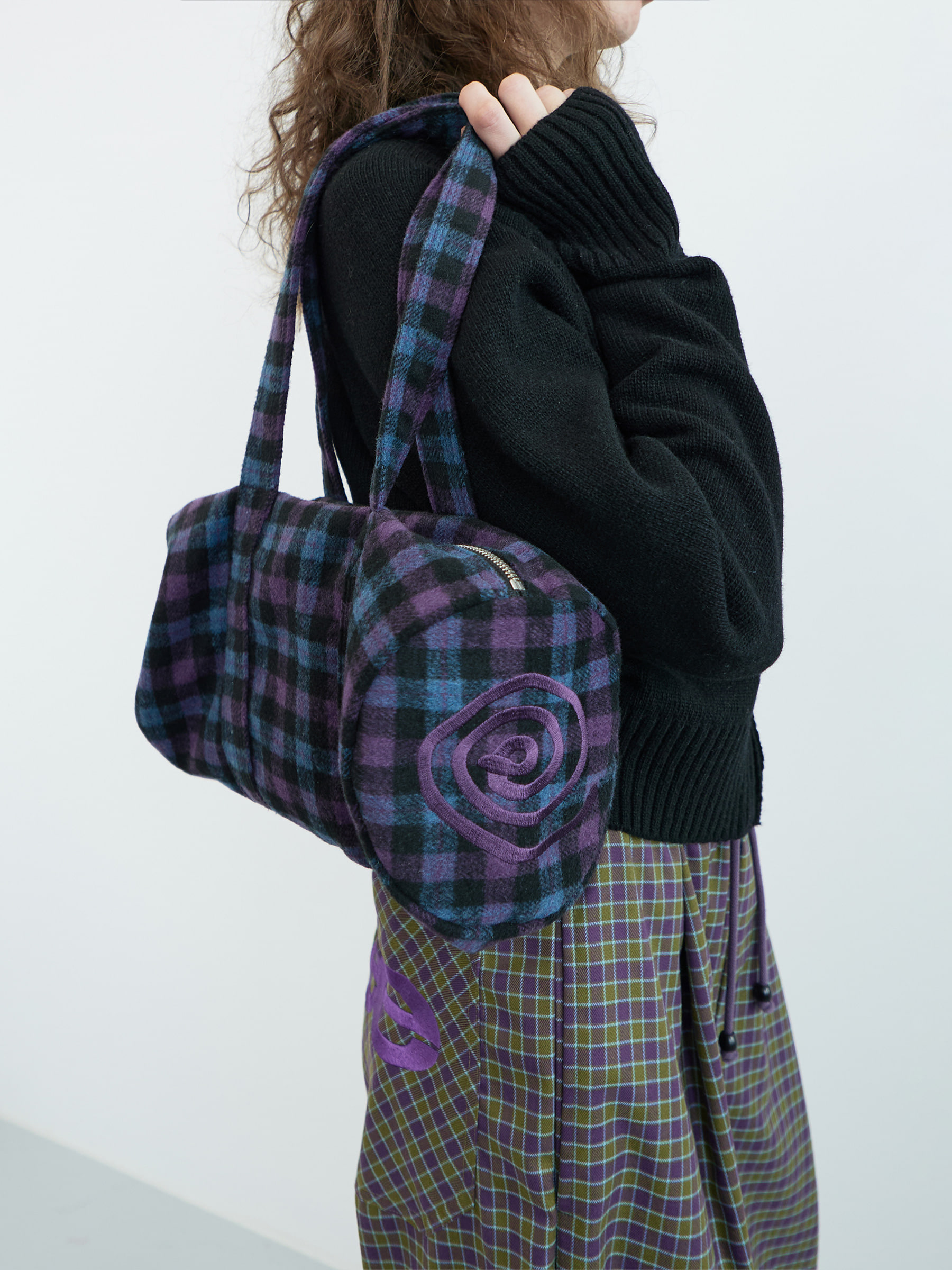 ENZO BLUES☆Pixel Logo Shoulder Bag Basic Layout - Bag - ENZO BLUES