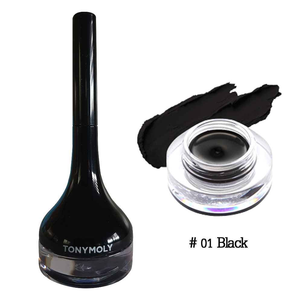 TONYMOLY Back Gel Eyeliner Long Brush 4g #1 Black