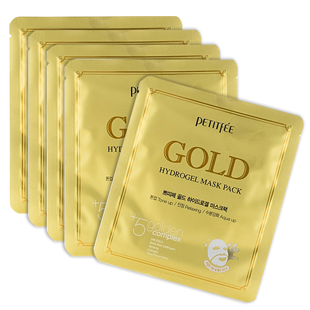 PETITFEE Gold Hydrogel Mask Pack 32g x 5 sheets