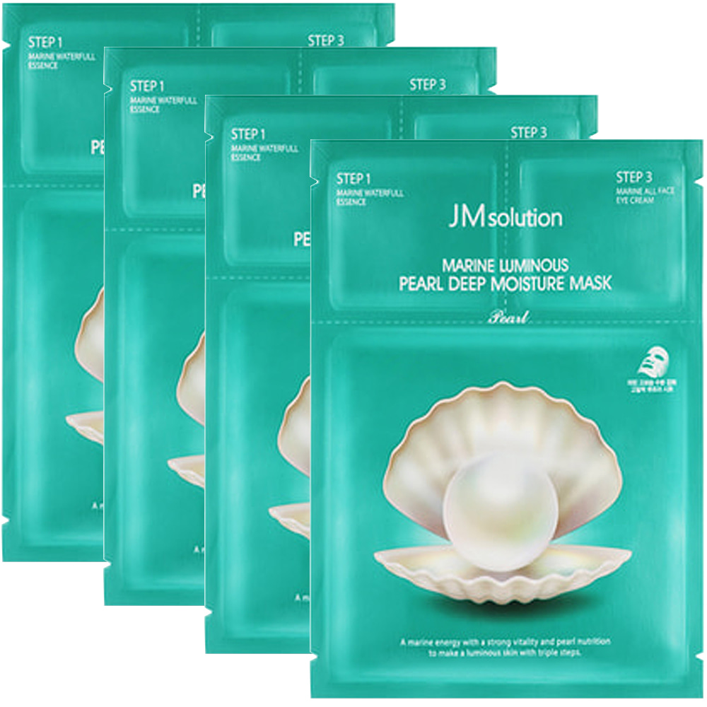 JM solution Marine Luminous Pearl Deep Moisture Mask Pearl 27ml x 4 Sheet