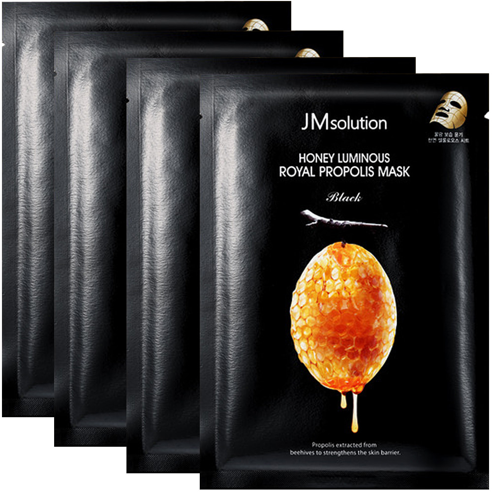 JM solution honey luminous royal propolis mask black 30ml x 4 Sheet