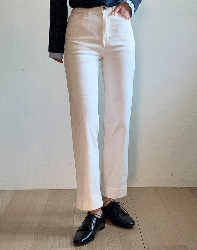 Rutted cotton trousers