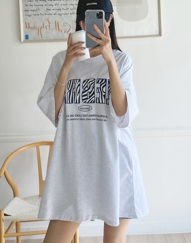 Zebra Printed Long T-Shirt