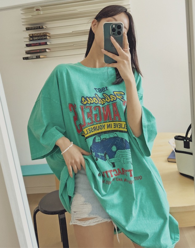 Lay Pigment Loose Fit Long Tee LO0520