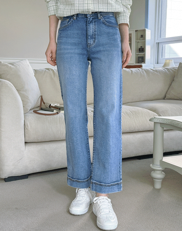 [HOKIN] 日常版型 牛仔裤子 LO0228