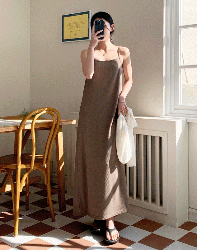 [FIRONY] 条纹 长款连衣裙 LO0422