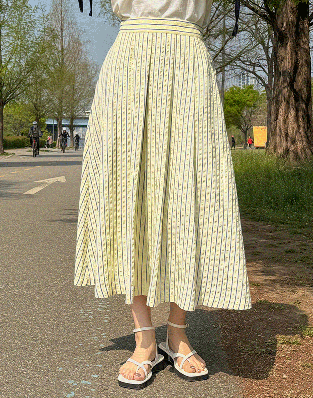 a biot striped skirt