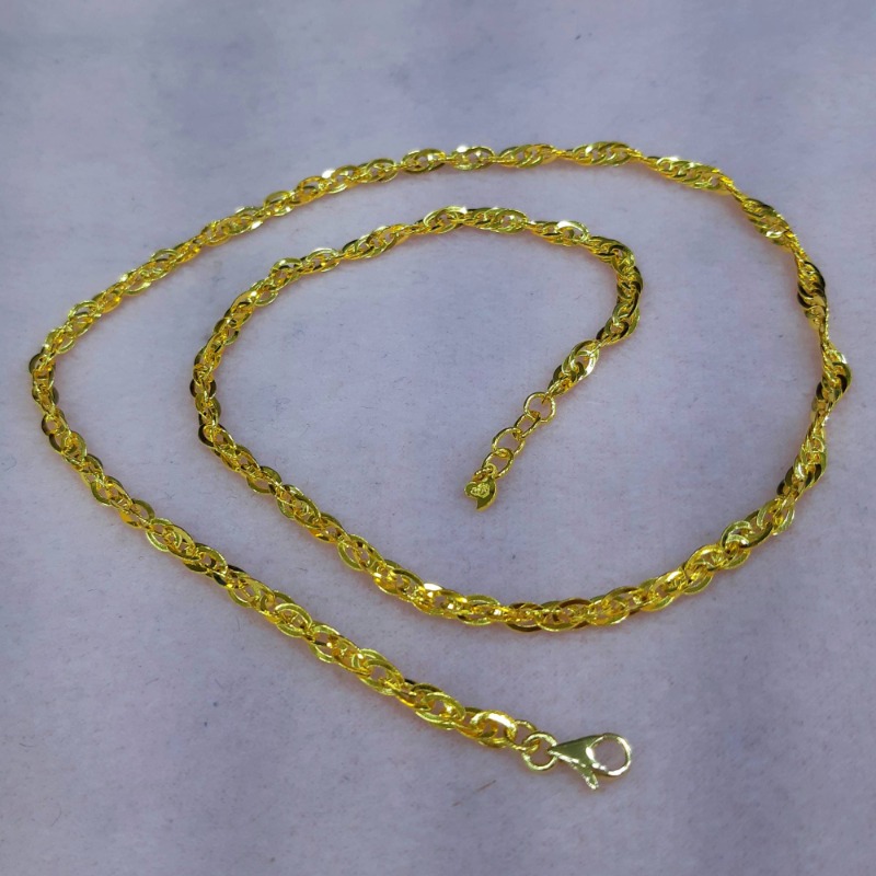 24k solid gold chain necklace 12 grams