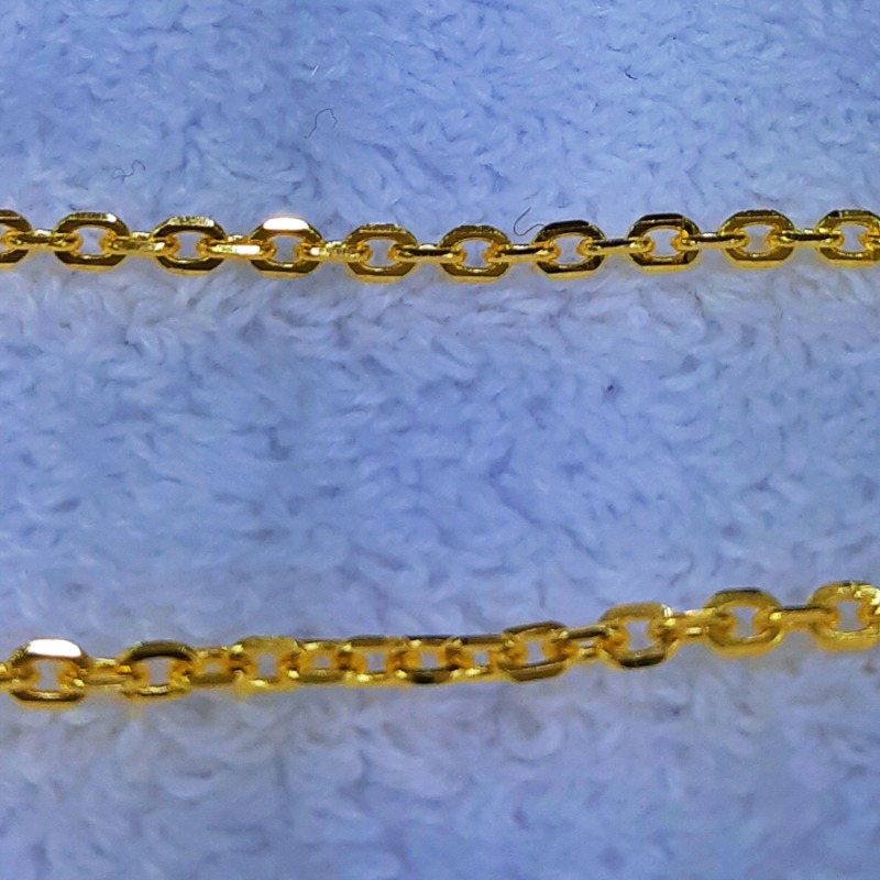 18K solid gold 24 inch long necklace - estherleejewel.com