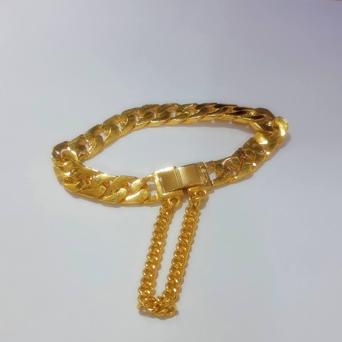 Heart Charm Gold Bangle Bracelet,baht Chain 22K 24K Yellow Gold Bracelet,thailand  Gold Bracelet,asia Gold,baht Gold Chain,birthday Gift - Etsy