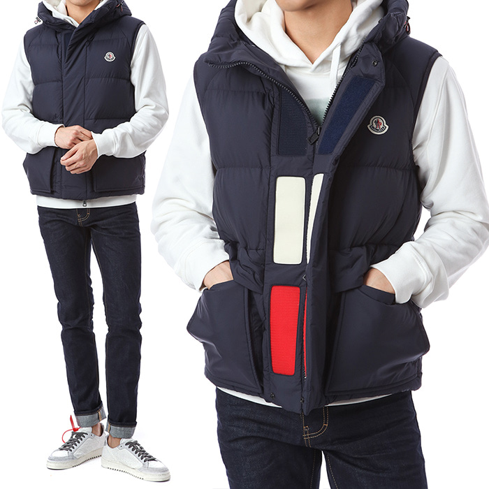 MONCLERLAFAGEConcealed Placket Hooded Puffer Vest(Navy)19FW - 4336805 C0206  778 | Wiber LUX | Shop premium brands' clothing, shoes, bags and accessories