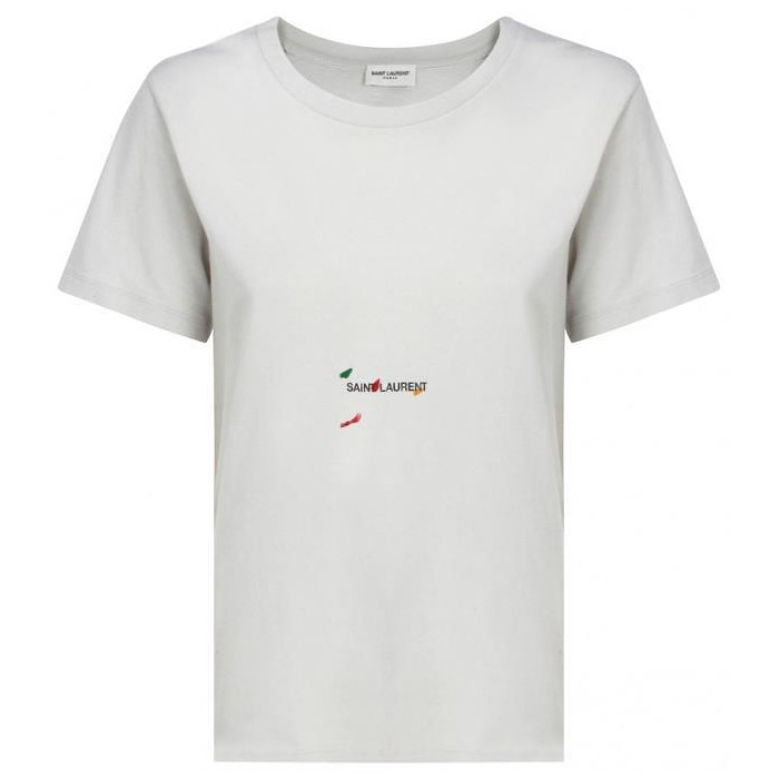 생로랑 여성 반소매 티셔츠