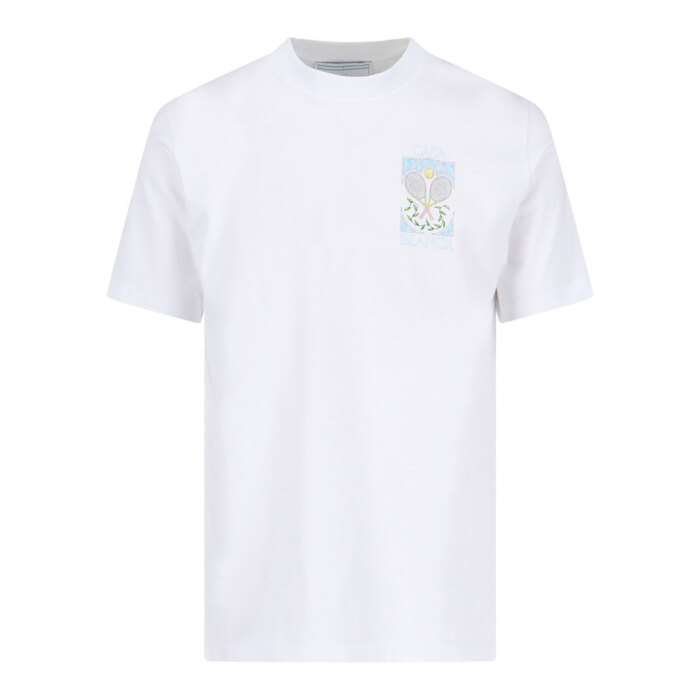 카사블랑카 남성 반팔 티셔츠/MPF24 JTS 001 06TENNIS PASTELLE