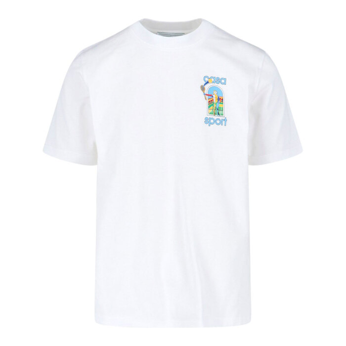 카사블랑카 남성 반팔 티셔츠/MS24 JTS 001 01LE JEU COLORE