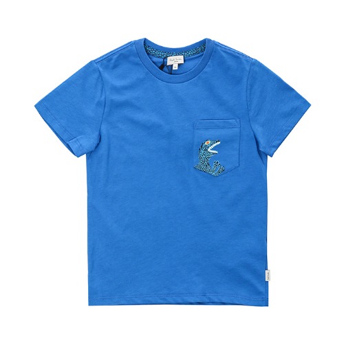 폴스미스 키즈 입체 다이노 프린트 포켓 라운드 티셔츠 (블루, 8세~12세)5Q10572 452