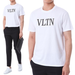 발렌티노 VLTN 로고패치 라운드 티셔츠 (화이트)1V3MG10V8RB 0BO