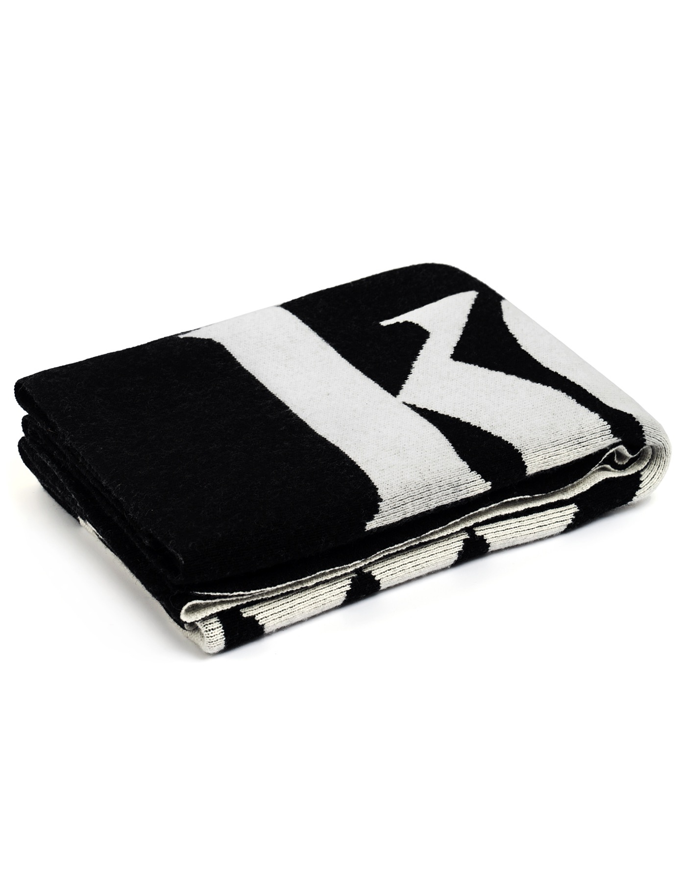 KRB Logo Wool Blanket - Black/White