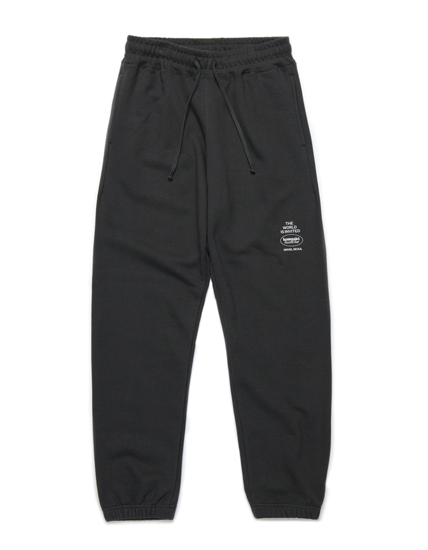 The World is Invited Embroidery Sweatpants - Black