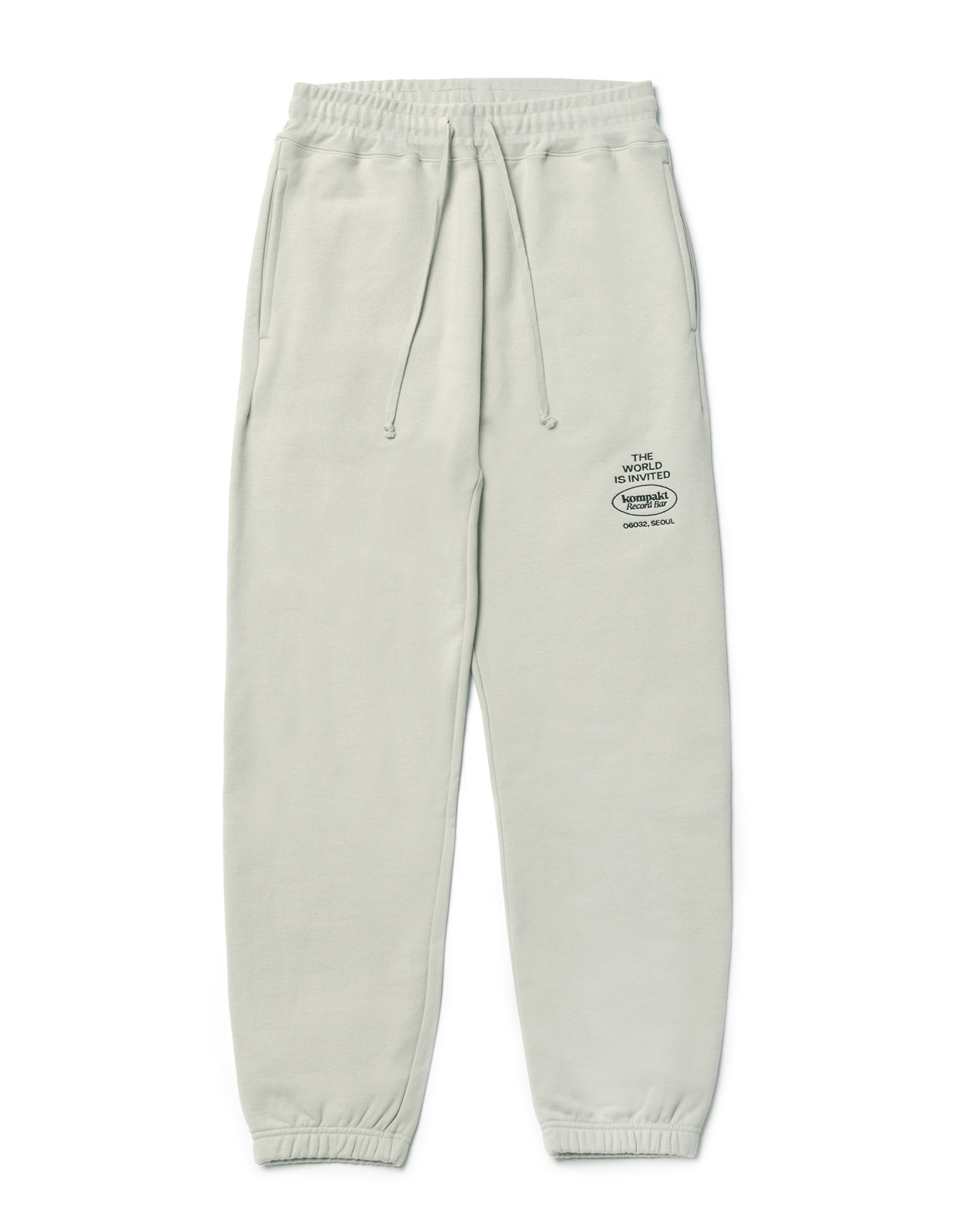 The World is Invited Embroidery Sweatpants - Beige