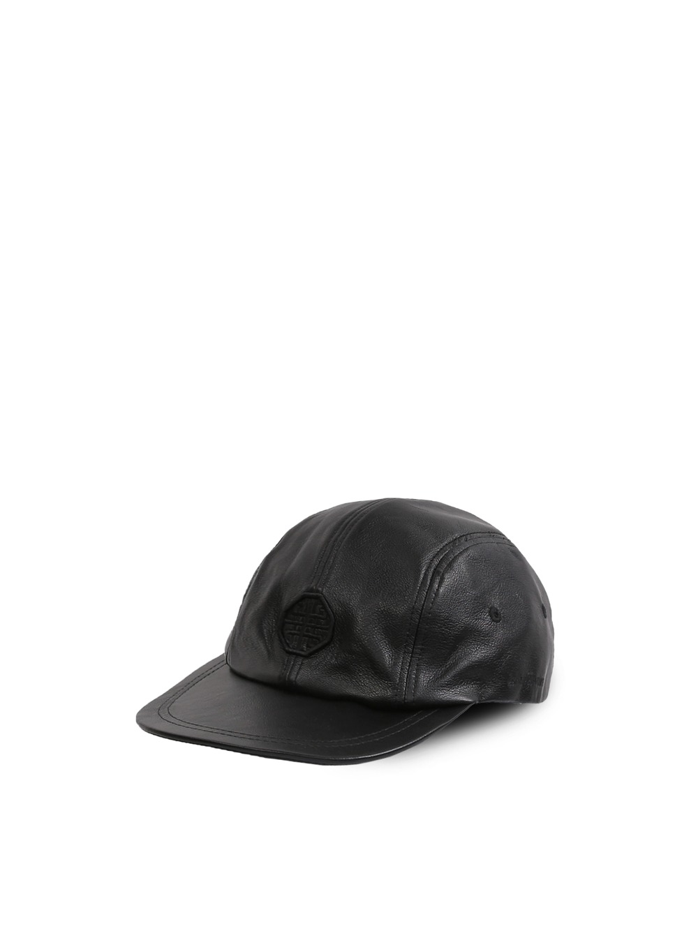 Leather Camp Cap - Black