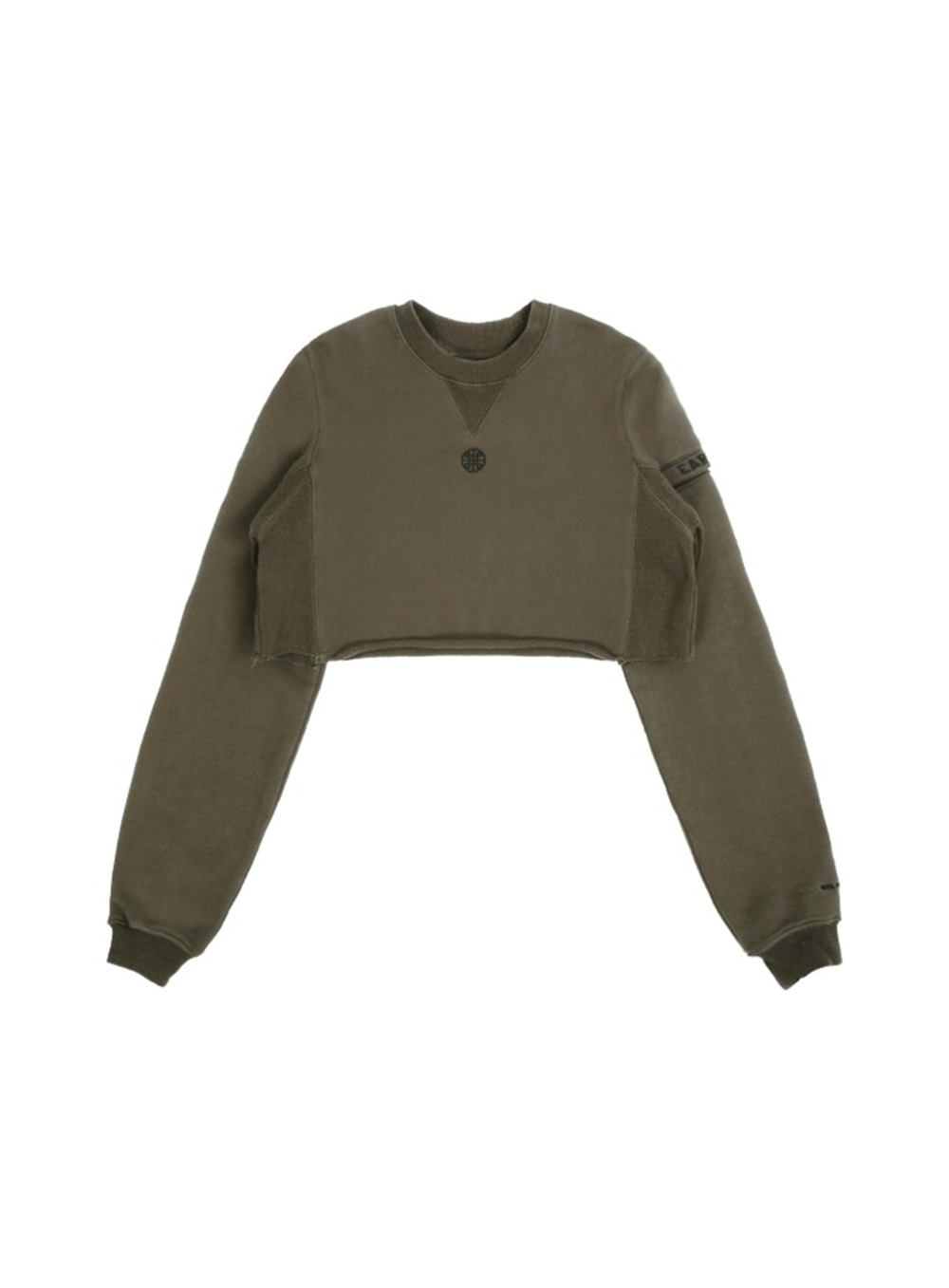 The Crop Sweatshirt - Military