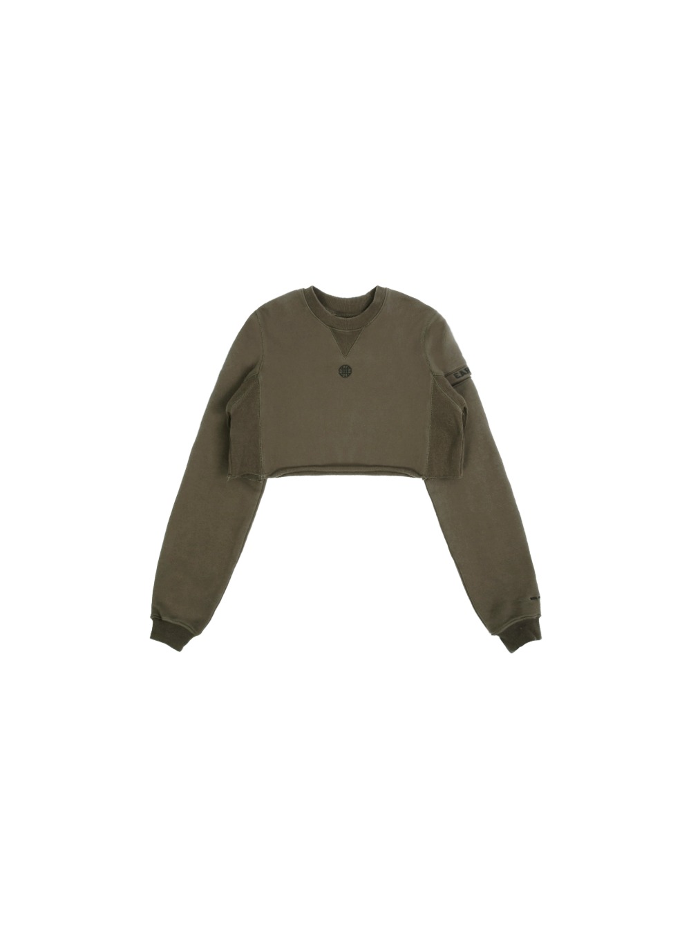 The Crop Sweatshirt - Military