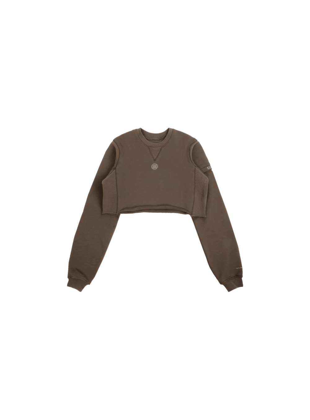 The Crop Sweatshirt - Brown
