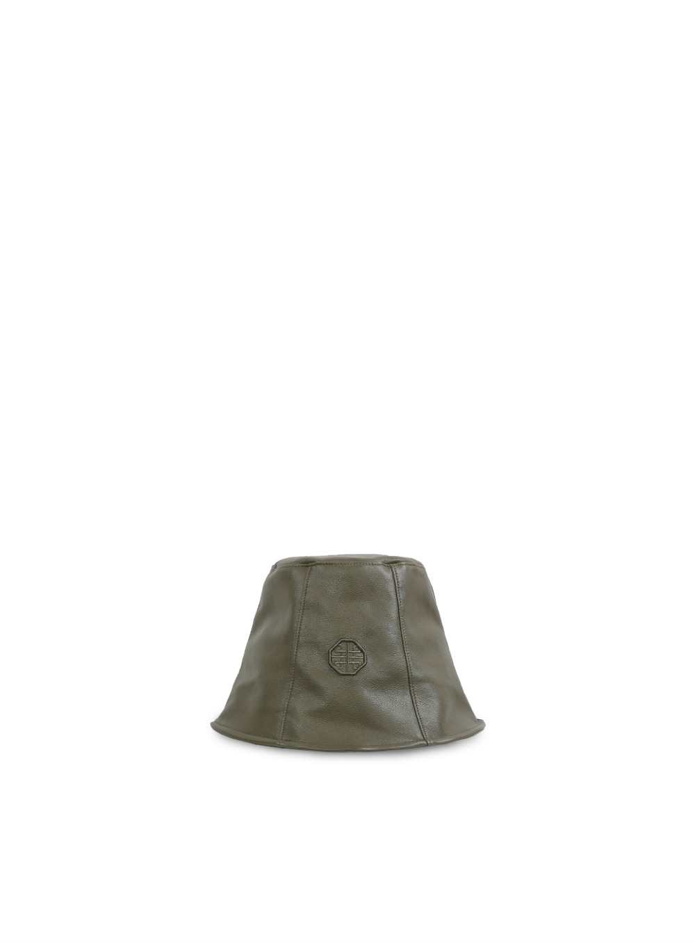 Leather Bucket Hat - Military