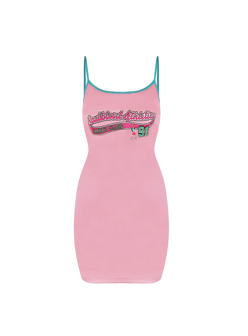 댄스 클래스 스파게티 탱크 탑 드레스 - 핑크