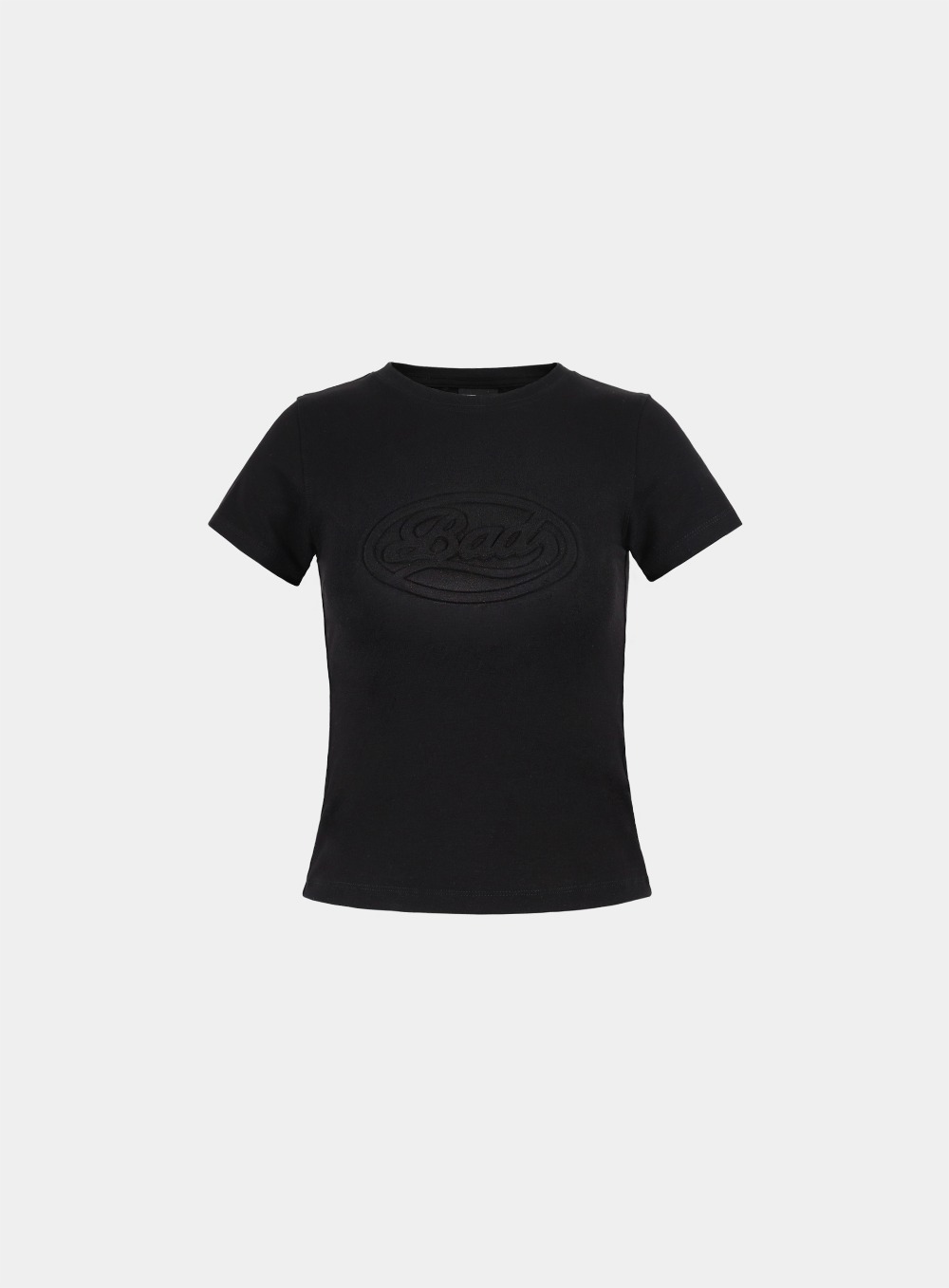 오발 로고 티셔츠 - 블랙