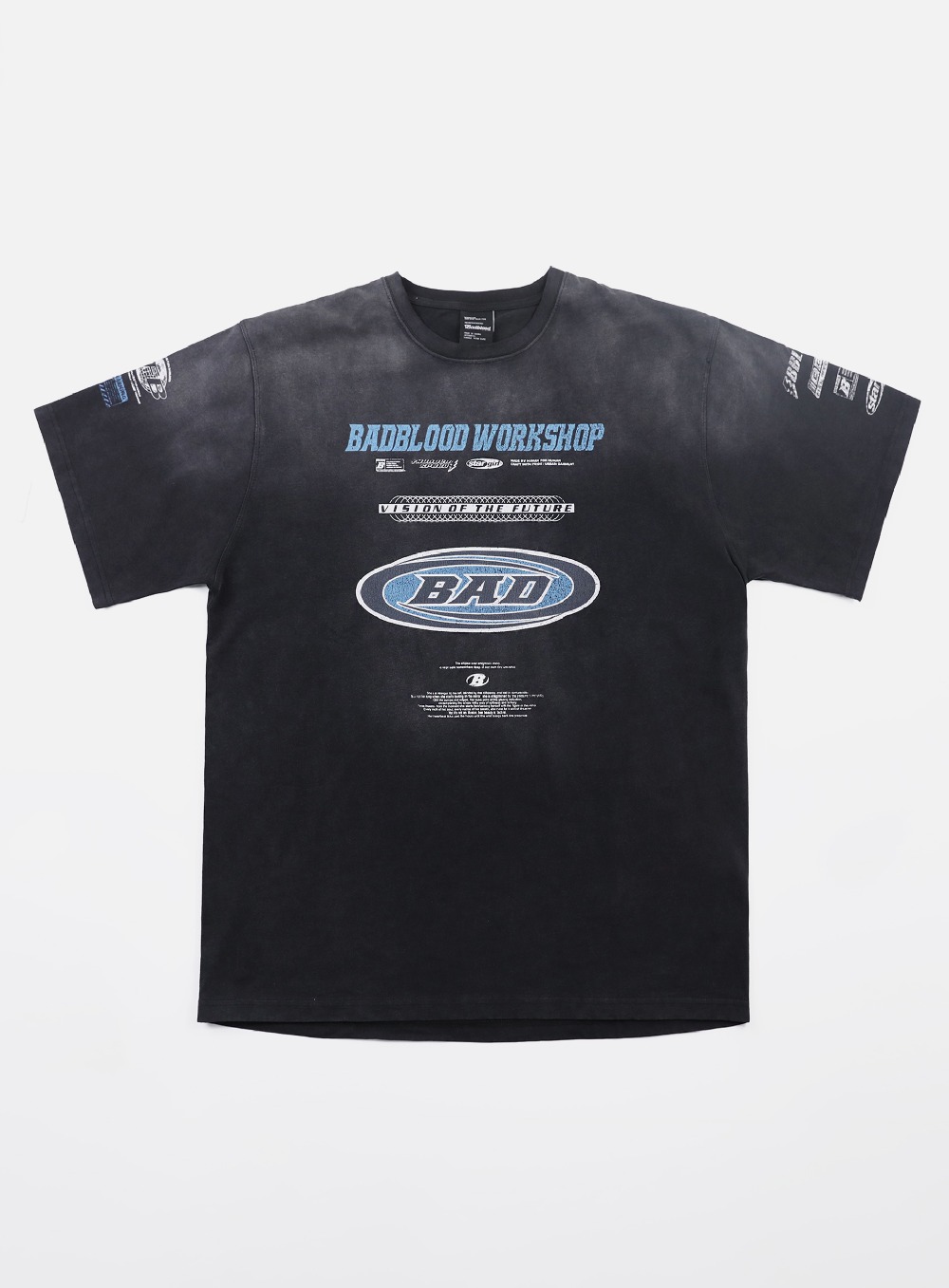 F2 올드이펙트 티셔츠 - 블랙/블루