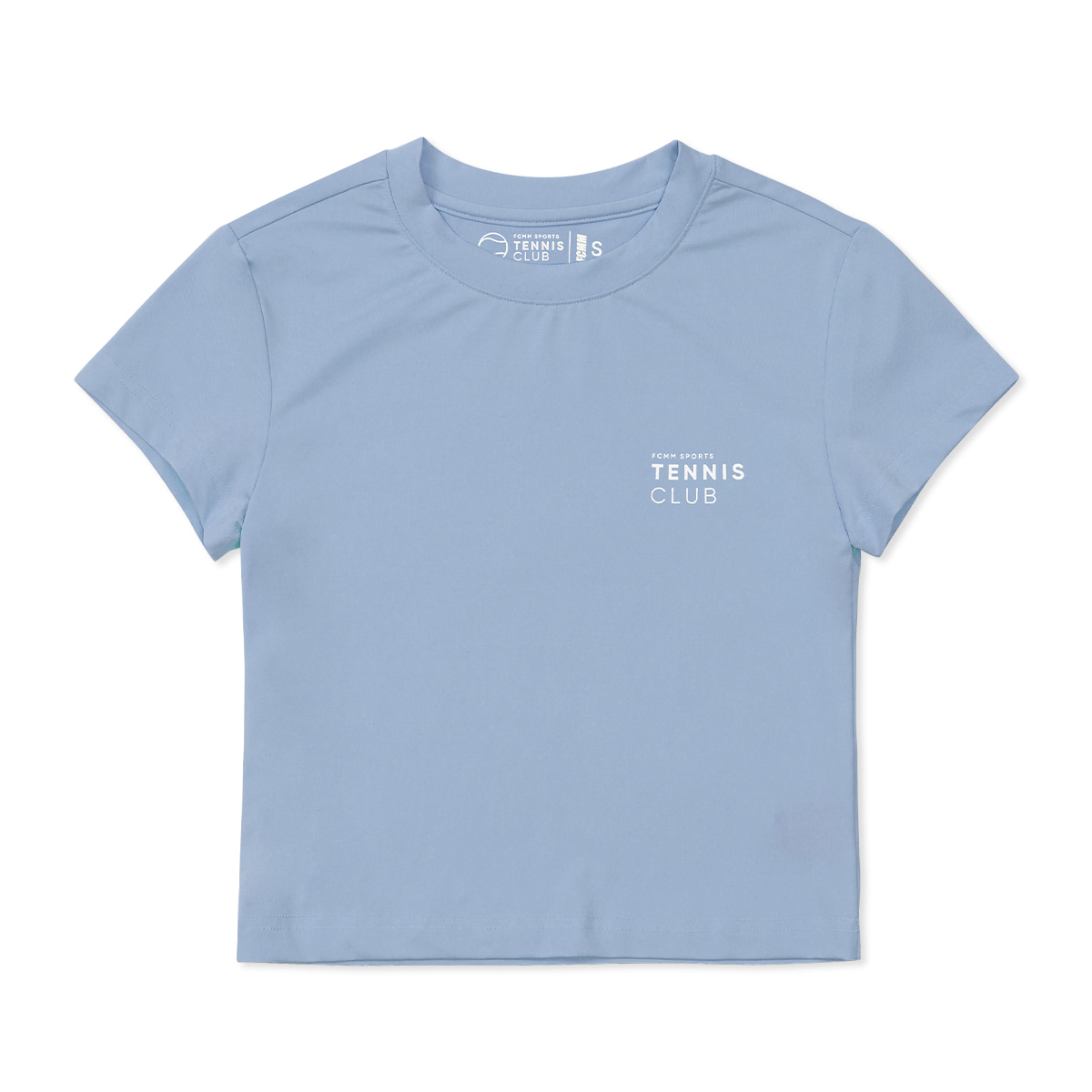 우먼스 테니스 클럽 크롭 티셔츠 - 소프트 블루