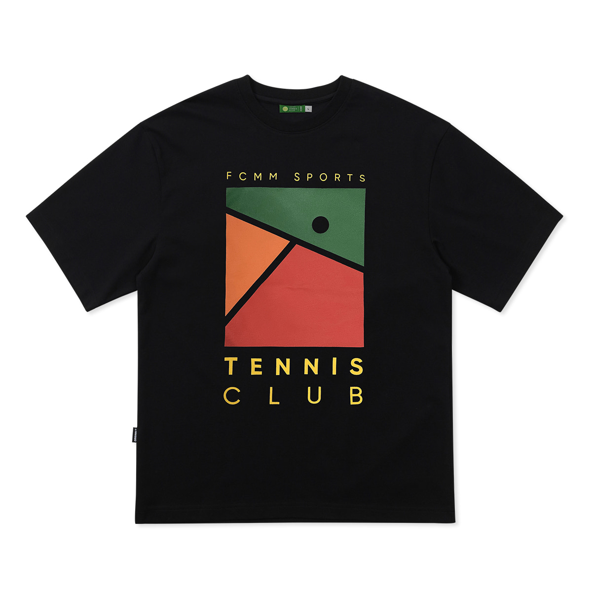테니스 코트 인 티셔츠 - 블랙