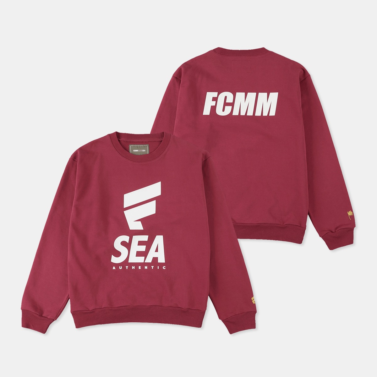 FCMM x WIND AND SEA Sweat shrit - WINE RED