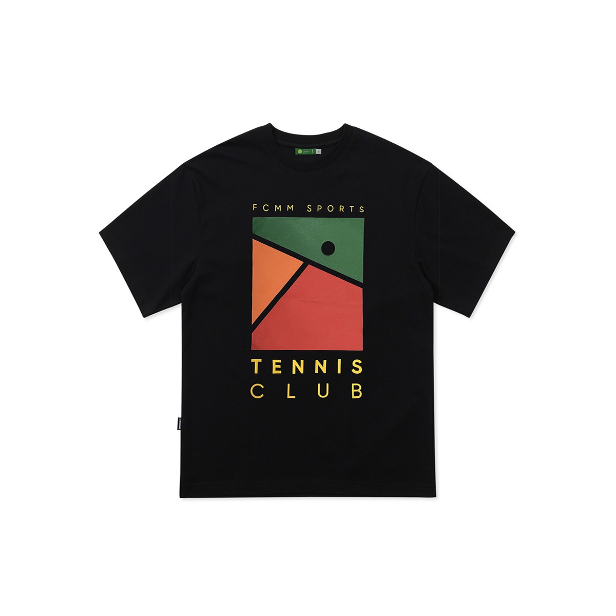 테니스 코트 인 티셔츠 - 블랙