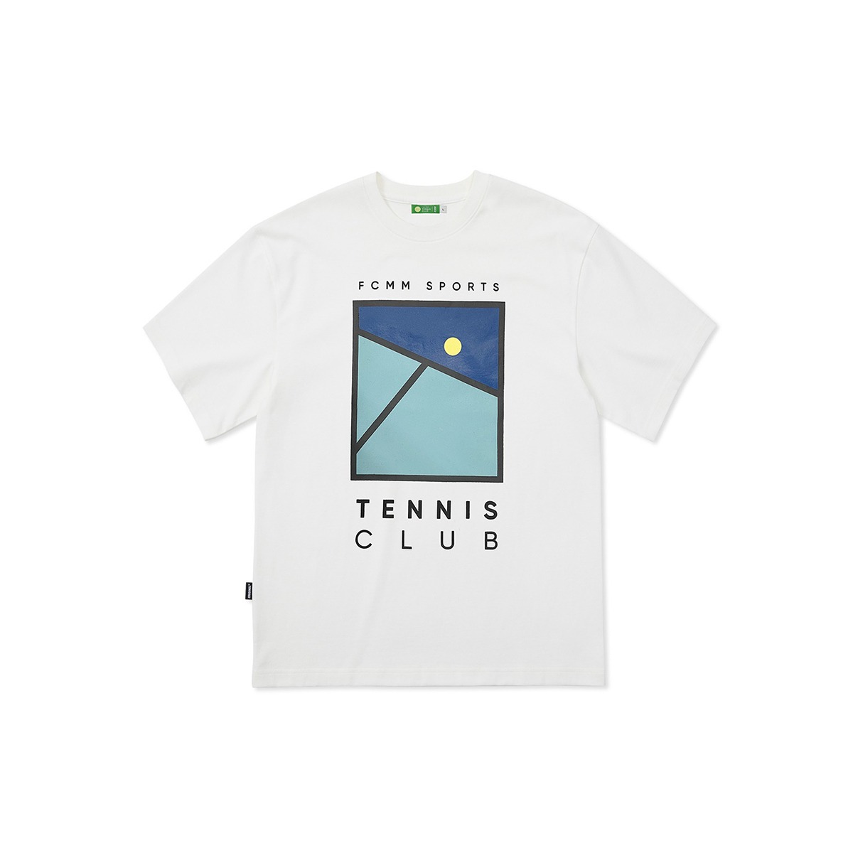 테니스 코트 인 티셔츠 - 화이트02
