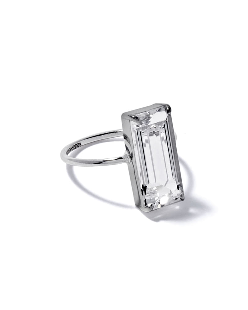 COLORLESS CHUNKY SQUARE RING