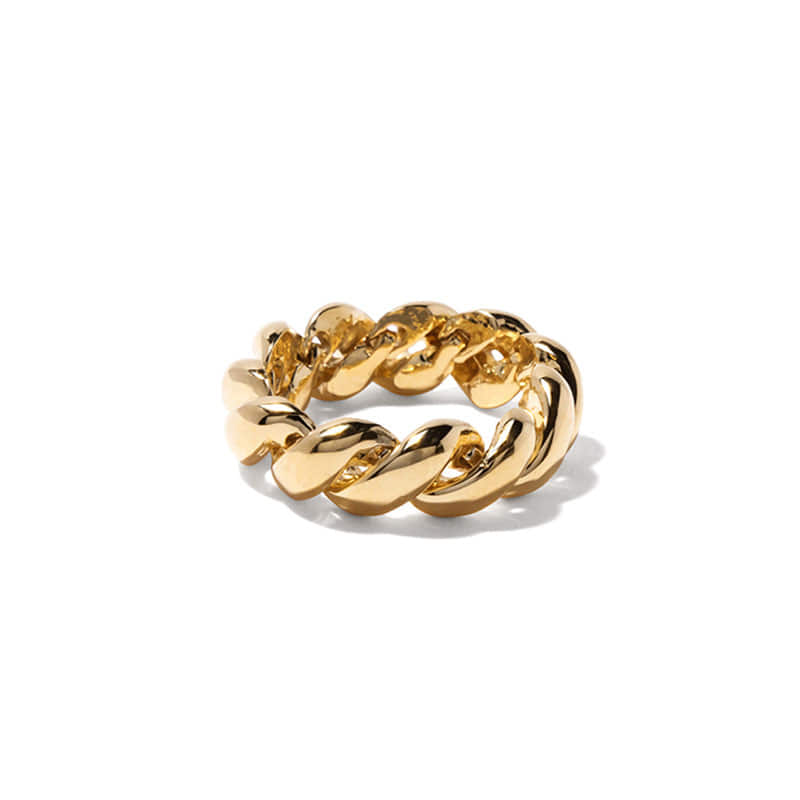 ROPE TWIST GOLD RING