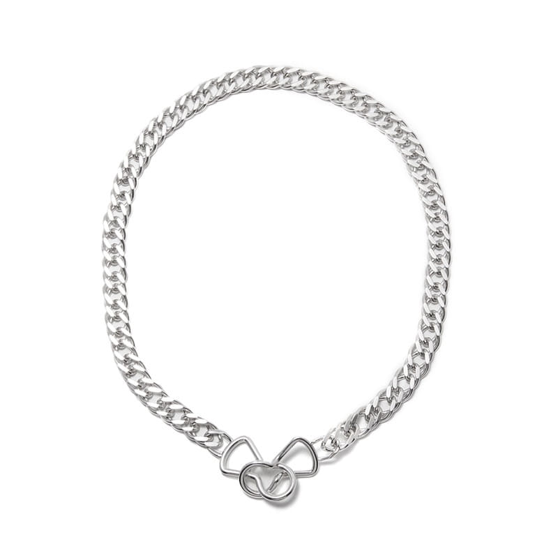 ETERNAL SILVER CURB CHAIN NECKLACE