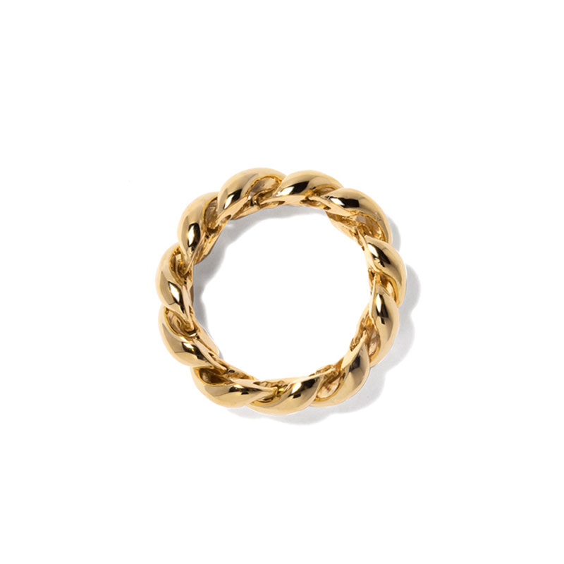 ROPE TWIST GOLD RING