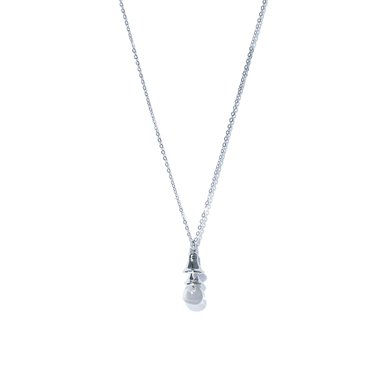 COLORLESS BELL NECKLACE