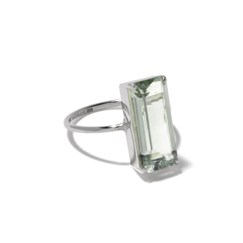 GREEN CHUNKY SQUARE RING