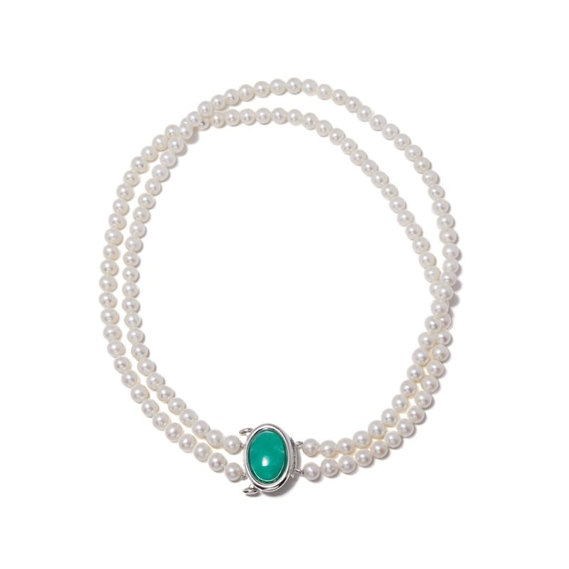 ETERNAL GREEN CALCEDONY PEARL NECKLACE