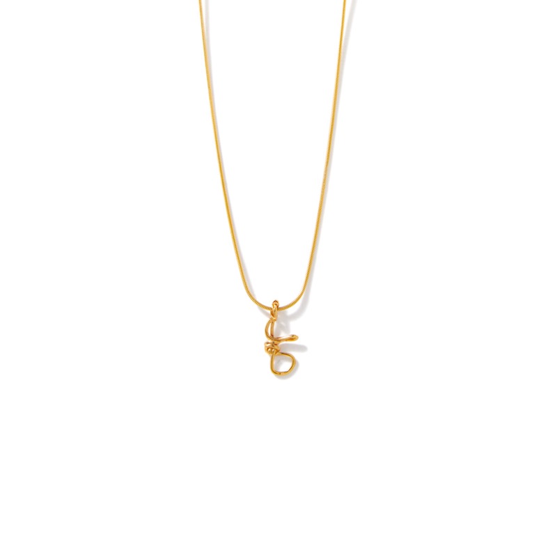 LETTER ㅎ CONSONANT GOLD NECKLACE