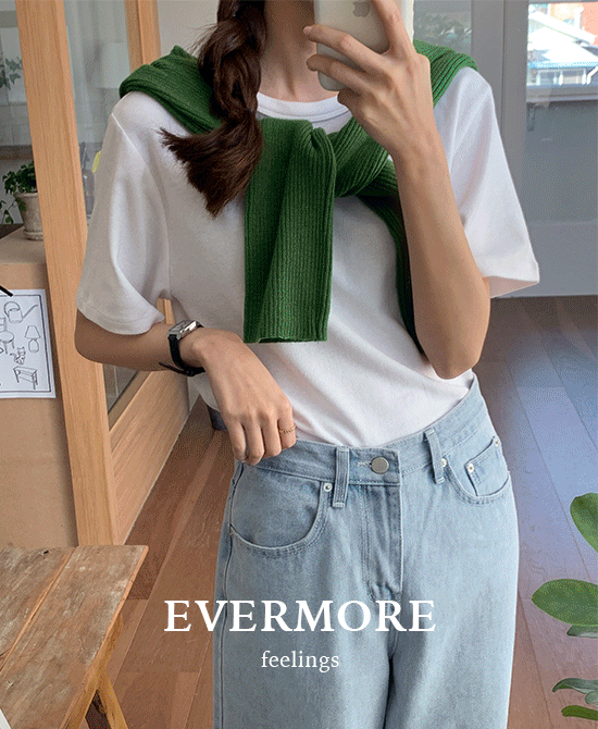 [evermore] 피치반팔t (3color) *당일출고